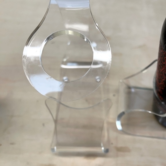 Lucite Wine Bottle Display / Holder x2 - Picture 3 of 4
